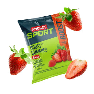 Gummies Boost Andros Sport Fraise Énergie Immédiate 30g | Nutri-Bay
