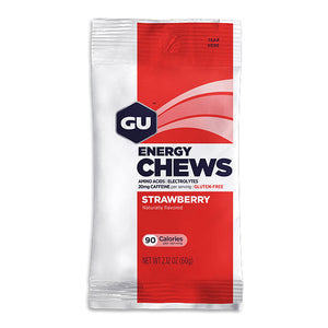 Nutri-bay | GU CHEWS - Gommes Énergétiques (60g) - Fraise (Caféine)